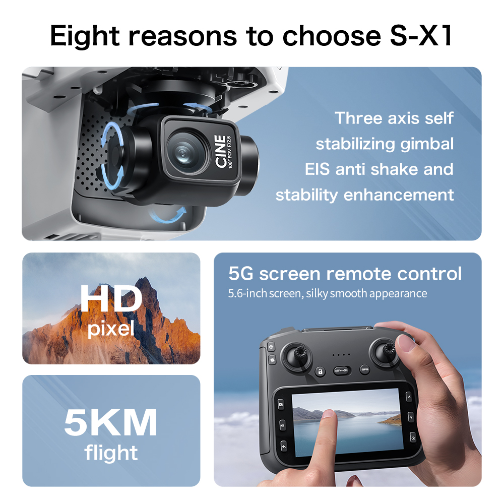 Original S-X1 GPS Foldable RC  - Drone Gps Mount 评论和价格